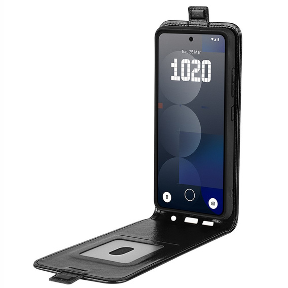 Etui z klapką do Nothing Phone 3a Pro, Flip, czarne