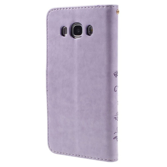 Etui z klapką do Samsung Galaxy J5 2016, Butterfly, fioletowe
