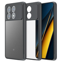 Etui do Xiaomi Poco X6 Pro 5G, Fusion Hybrid, z ochroną aparatu, przezroczyste / czarne