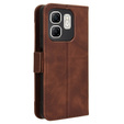 Etui z klapką do Infinix Hot 50i 4G, Card Slot, brązowe