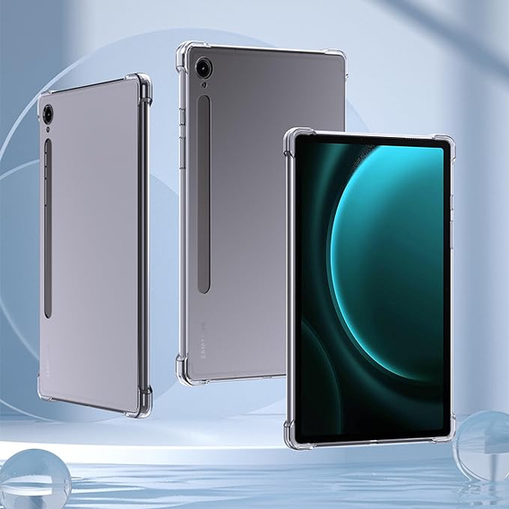 Etui do Samsung Galaxy Tab S9 FE / S10 FE, z miejscem na rysik, Silikonowe, Przezroczyste