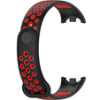 Pasek Silikonowy do Xiaomi Smart Band 10 / 9 / 8, Czarny / Czerwony