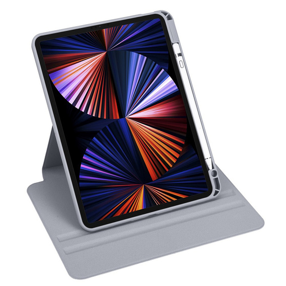 Etui do iPad Pro 11" 2022/2021/2020 (4/3/2 gen.), z miejscem na rysik, Obrotowe 360°, Fioletowe