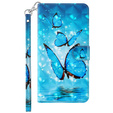 Etui z klapką do Oppo A17, Wallet Light Spots Decor Butterfly, niebieskie