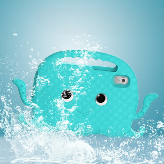 Etui dla dzieci do Lenovo Tab M9, z rączką, ośmiornica, zielone