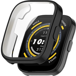 2w1 Etui Silikonowe z Osłoną na Ekran do Amazfit BIP 5, Czarne