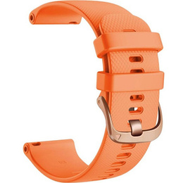 Pasek Silikonowy Uniwersalny 20mm, ze złotą klamrą, Pomarańczowy