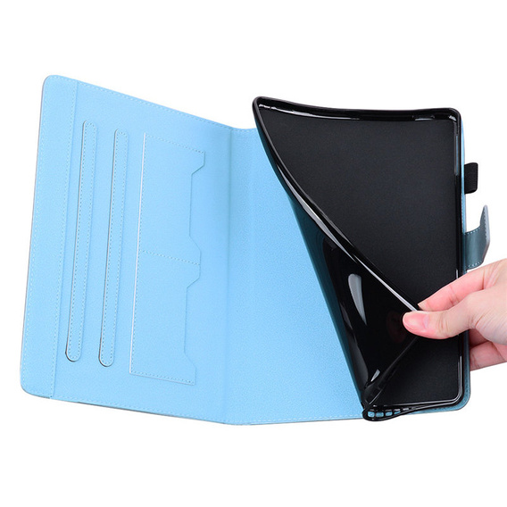 Etui do iPad 10.2" 2021/2020/2019 (9/8/7 gen.), z klapką, animal, niebieskie