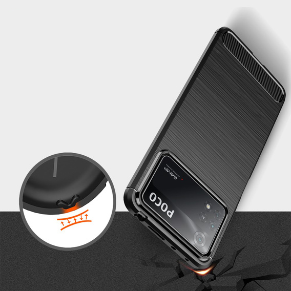 Etui do Xiaomi Poco X4 Pro 5G, Karbon, czarne