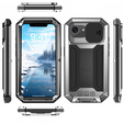 Etui pancerne do iPhone 16E, R-JUST, srebrne