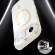 Etui do iPhone Air, do MagSafe, z podstawką, przezroczyste ze złotymi akcentami