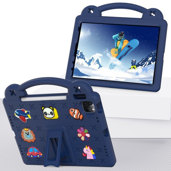 Etui do iPad 11" 2025 A16 (11 gen.) / iPad 10.9" 2022 (10 gen.), Cute Patterns, z podstawką, Granatowe