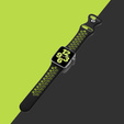 Pasek Silikonowy do Apple Watch 1/2/3/4/5/6/7/8/9/10/SE/ULTRA 42/44/45/46/49MM, Czarny/Zielony