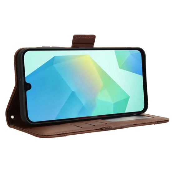 Etui z klapką do Samsung Galaxy A16 / A16 5G, Card Slot, brązowe