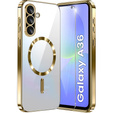 Etui do Samsung Galaxy A36 5G, Electro MagSafe, złote + Szkło na ekran