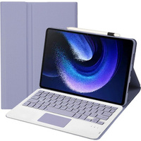 Etui z klawiaturą do Xiaomi Pad 6 / 6 Pro, Touchpad, fioletowe