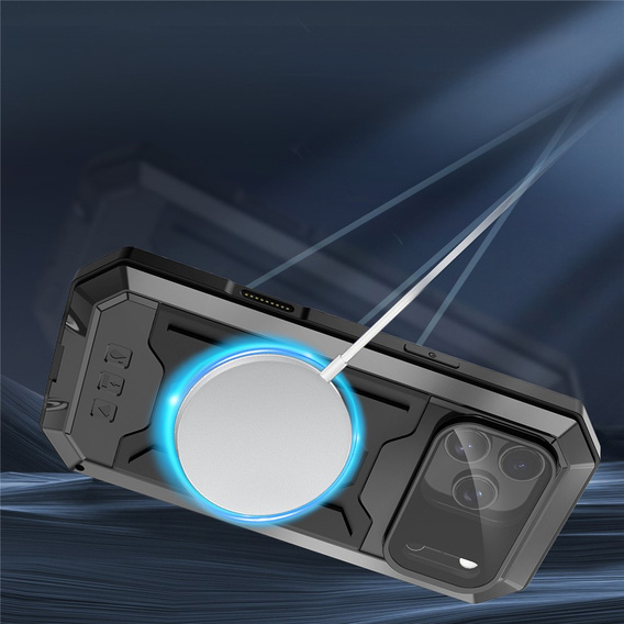 Etui pancerne do iPhone 17 Pro, R-JUST, czarne