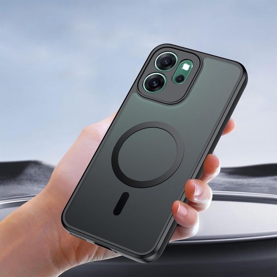 Etui do Oppo Reno 14 F / 14 FS, Matt Case, do MagSafe, matowe czarne