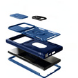 Etui pancerne do Samsung Galaxy S24 Ultra, CamShield Slide, niebieskie