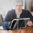 Etui pancerne do Samsung Galaxy S25 Ultra, R-JUST z szklaną ochroną kamery, srebrne