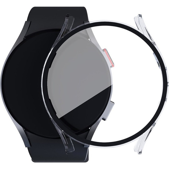 2w1 Etui + Szkło Hartowane do Samsung Galaxy Watch 5 40mm, Przezroczyste