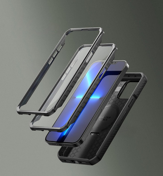 Etui pancerne Dexnor CamProtect z MagSafe do iPhone 12 Pro Max / 13 Pro Max – czarne