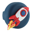 Zestaw 4x etui do Apple AirTag, z motywem chłopięcym - niebieski / czarny