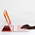 Etui z klawiaturą do iPad 10.2" 2021/2020/2019 (9/8/7 gen.), Keyboard Cover Pen Slot, różowe rose gold
