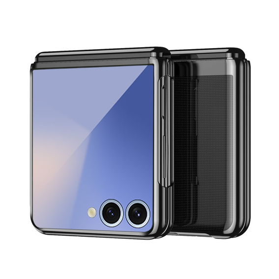 Etui do Samsung Galaxy Z Flip7, z błyszczącym wykończeniem - czarne