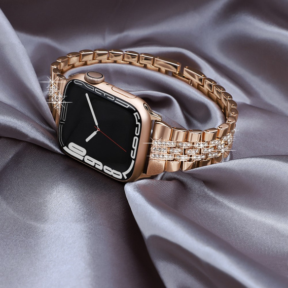 Bransoleta do Apple Watch 1/2/3/4/5/6/7/8/9/10/11/SE Ultra 1/2/3 42/44/45/46/49mm, Różowa rose gold