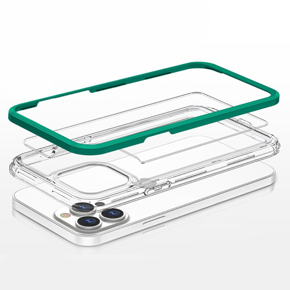 Etui ERBORD do iPhone 13 Pro, Hybrid Frame, Dark Green