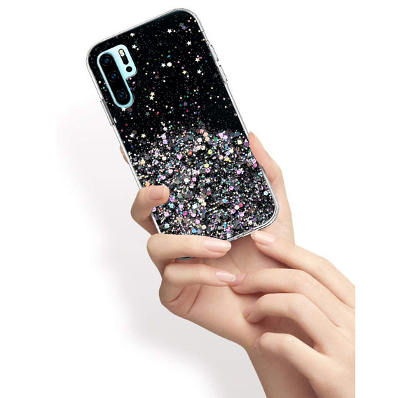 Etui do Huawei P30 Pro, Glittery, czarne