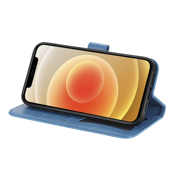 Etui portfelowe z motywem kwiatowym do Honor 400 Lite – Niebieskie