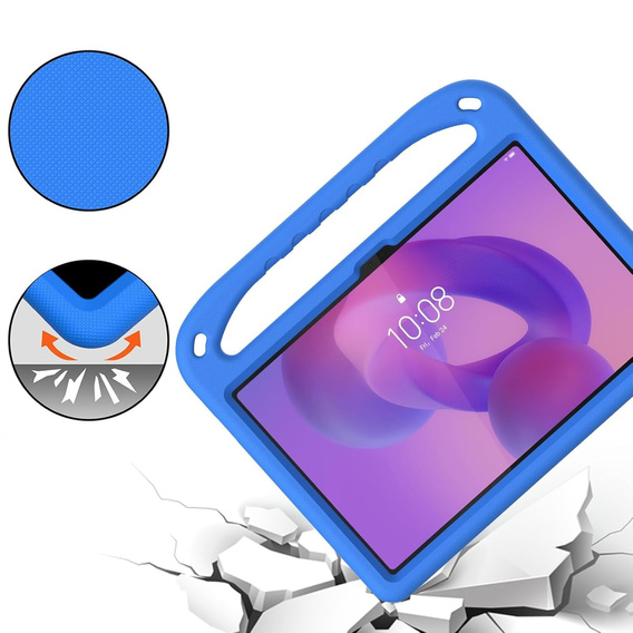 Etui dla dzieci do Lenovo Idea Tab 11" 2025 TB336FU TB336ZU, dziecięce z uchwytem, niebieskie