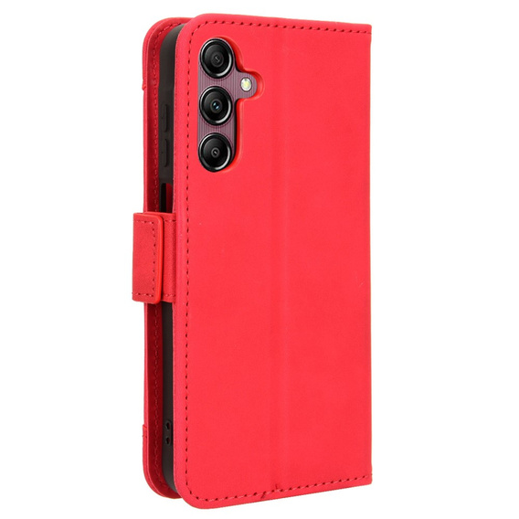 Etui z klapką do Samsung Galaxy A15 4G / 5G, Card Slot, czerwone