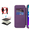 Etui z klapką do iPhone 17, RFID Wallet MagSafe z ochroną aparatu, fioletowe