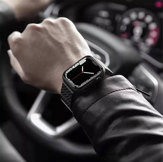 Bransoleta Stalowa do Apple Watch 1/2/3/4/5/6/7/8/9/10/11/SE Ultra 1/2/3 42/44/45/46/49mm, Czarna