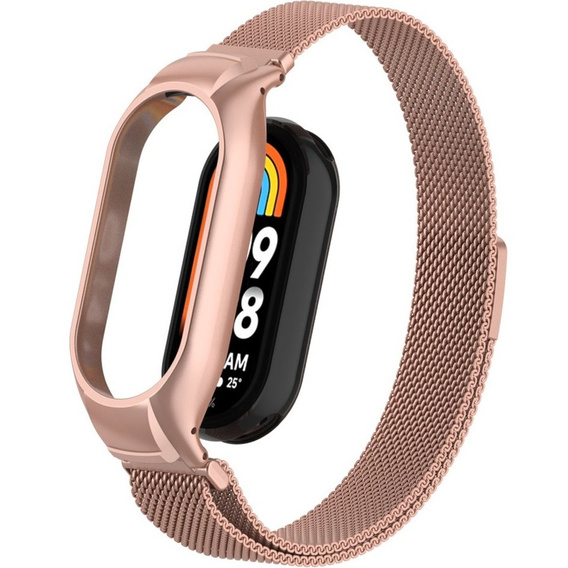 Pasek Bransoleta Milanese do Xiaomi Smart Band 10 / 9 / 8, Różowy