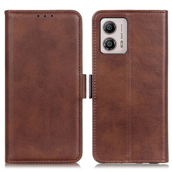 Etui z klapką do Motorola Moto G53 5G / G13 / G23, Wallet, brązowe