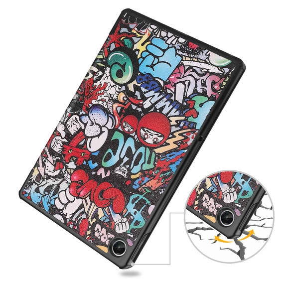 Etui do Lenovo Tab M10 Plus 10.6 Gen 3 TB-125F TB-128F, Smartcase, graffiti
