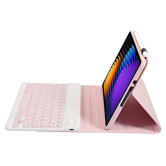 Etui z klawiaturą bluetooth do Xiaomi Pad 7 / 7 Pro, Różowe