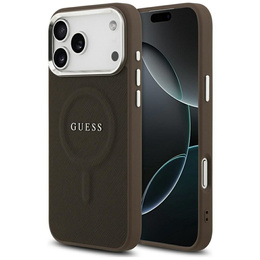 Etui GUESS do iPhone 17 Pro, Classic Logo, do MagSafe, brązowe