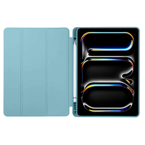 Etui do iPad Pro 11" 2024 (5 gen.), Smartcase z miejscem na rysik, niebieskie