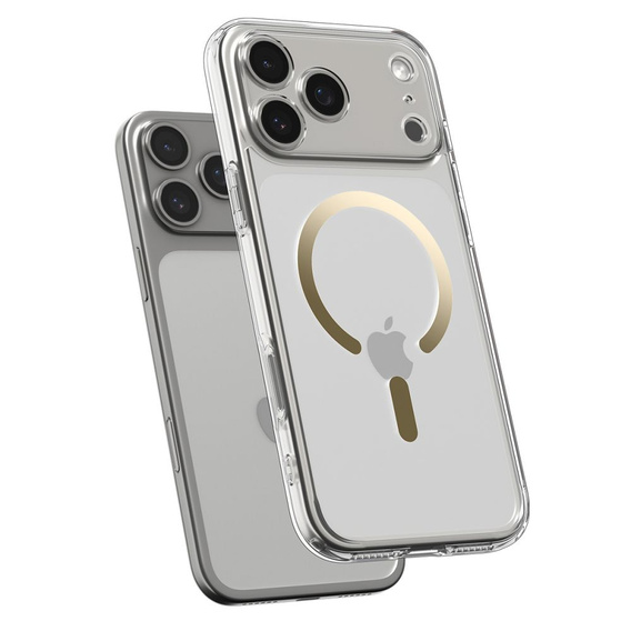 Etui Spigen do iPhone 17 Pro Max, Ultra Hybrid MagSafe, Clear / Gold