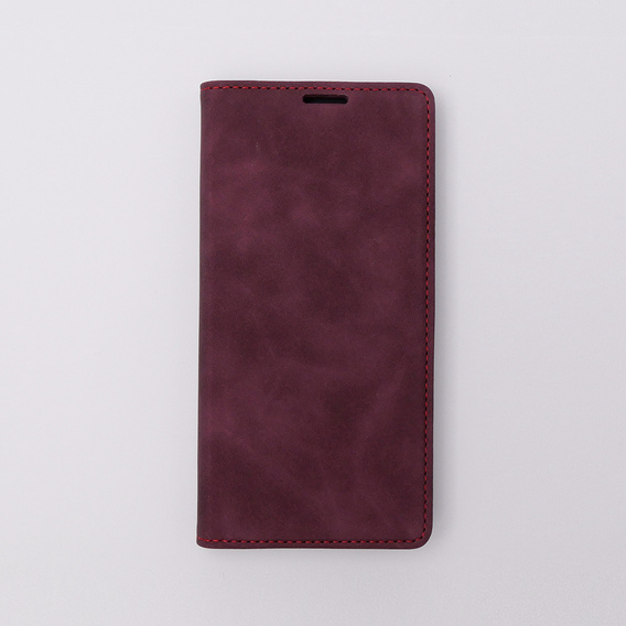 Etui do Motorola Moto E13 4G, ERBORD Vintage portfel z klapką, czerwone