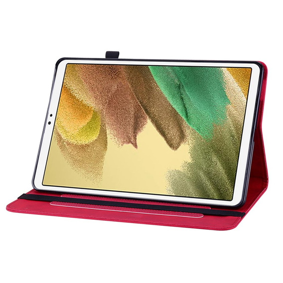 Etui do Samsung Galaxy Tab A7 Lite, Wallet Pen Slot, czerwone