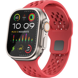 Pasek Silikonowy do Apple Watch 1/2/3/4/5/6/7/8/9/10/11/SE Ultra 1/2/3 42/44/45/46/49mm, Czerwony