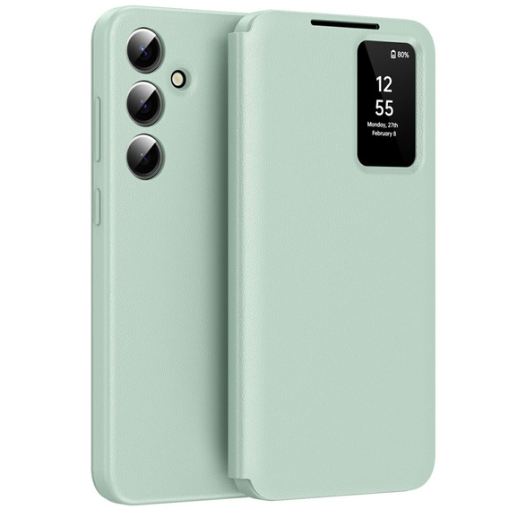 Etui do Samsung Galaxy A56 5G – Smart View z kieszenią na kartę, zielone