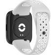Pasek Silikonowy do Xiaomi Redmi Watch 3 Active, Szary / Biały