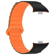 Pasek Silikonowy do Xiaomi Redmi Watch 4 / Xiaomi Smart Band 8 Pro / Xiaomi Smart Band 9 Pro, Czarny/Pomarańczowy
